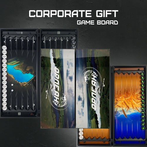 Corporate Gift Glass Backgammon Set, Customized Game Board, Gift for Boss