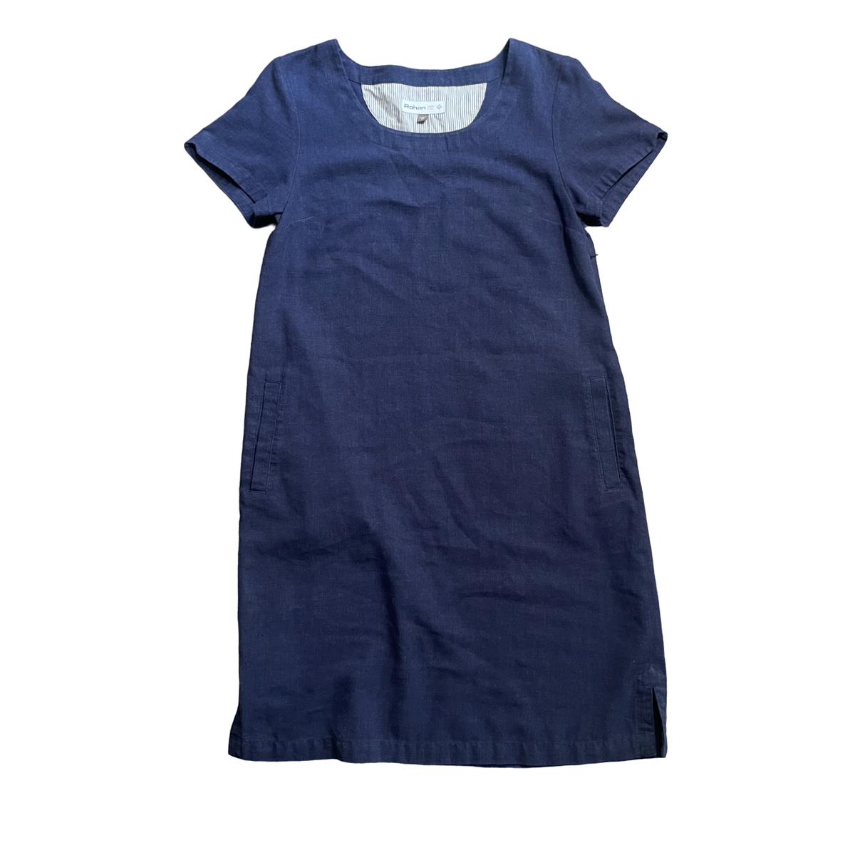 Rohan Tunis Dress linen plus size UK 12 US 8 M navy blue short sleeve medium | eBay Rohan Tunis Dress linen plus size UK 12 US 8 M navy blue short sleeve medium | eBay