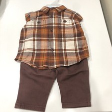 The Children's Place Baby Boy's Plaid 2 Piece Set 12-18 Months