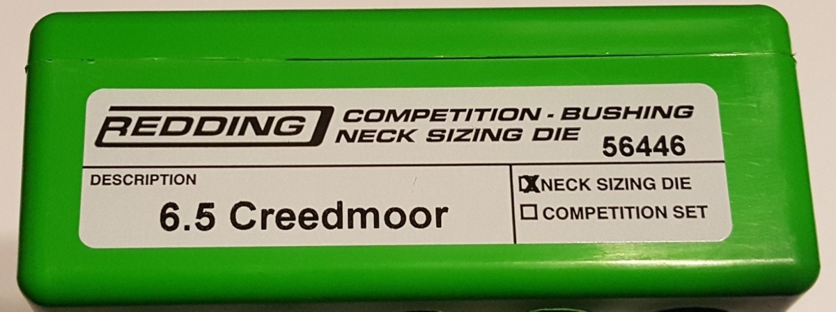 56446 REDDING COMPETITION BUSHING NECK SIZING DIE - 6.5 CREEDMOOR