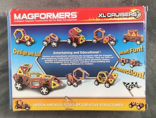 Magformers XL Cruisers Magnetic Power Car Set-Box Fair/Parts Xlnt Condition - Picture 6 of 8