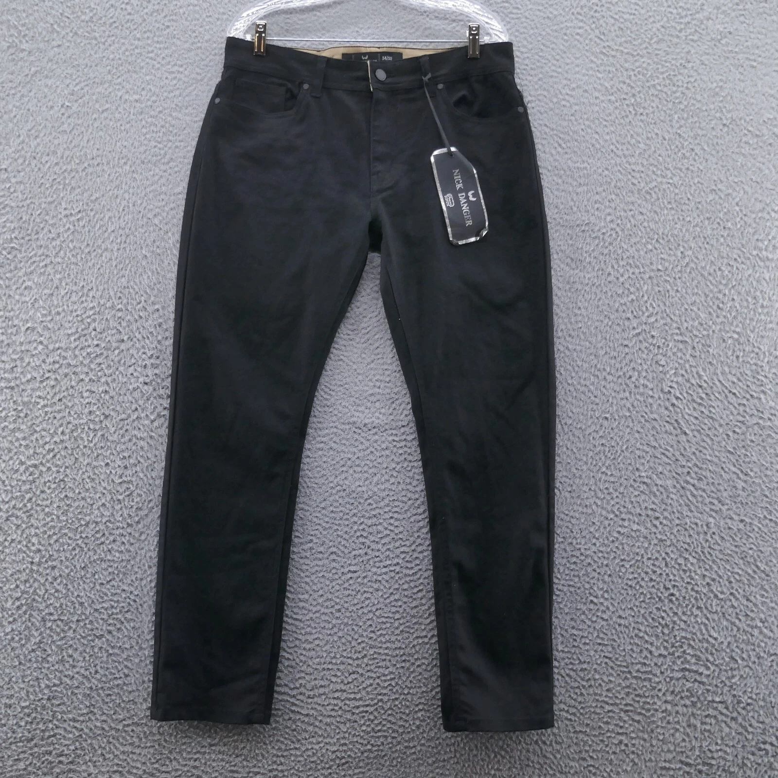 Jean homme slim jambes droites Nick Danger 34x30 noir taille moyenne Supreme Flex NEUF