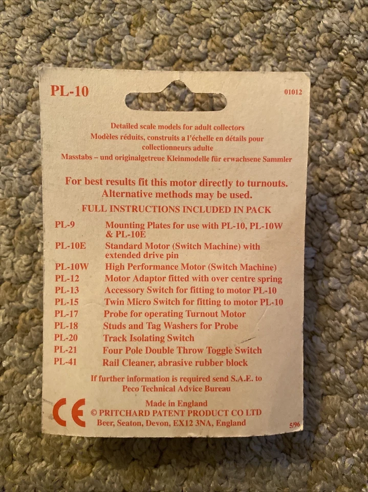 PECO #PL-10  Motor (Switch Machine) for Remote Control of Turnouts H.O. 1:87 NEW - Image 2 of 2