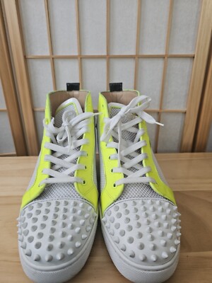 Christian Louboutin Version Loubi Yellow/Whit Lou Spikes  display picture 1