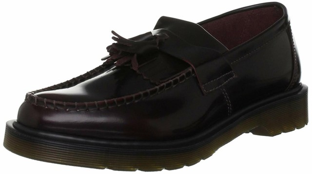 dr martens adrian tassel loafers in navy