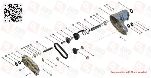 PL72 ATC/PL72 T Transfer Case Sprocket Output (Dimension 1") Porsche Cayenne,... - Picture 4 of 6