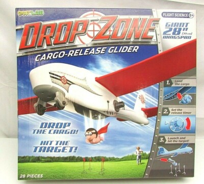 SmartLab Drop Zone Cargo Release Glider Plane NEW Giant 28'' Wingspan 28 Pieces 