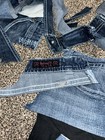 Jeans Go Jeans Scrap Box  Blue Jean Fabric Pieces  Quilting Bag Pattern Cottons — photo 9