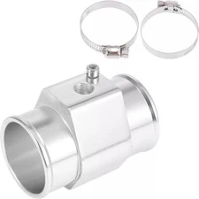 36mm Silver Water Temp Temperature Joint Pipe Sensor Gauge Radiator Hose Adapter