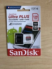 SanDisk Ultra Plus MicroSDXC 128 GB - ‎SDSQUAR-128G-GN6MA