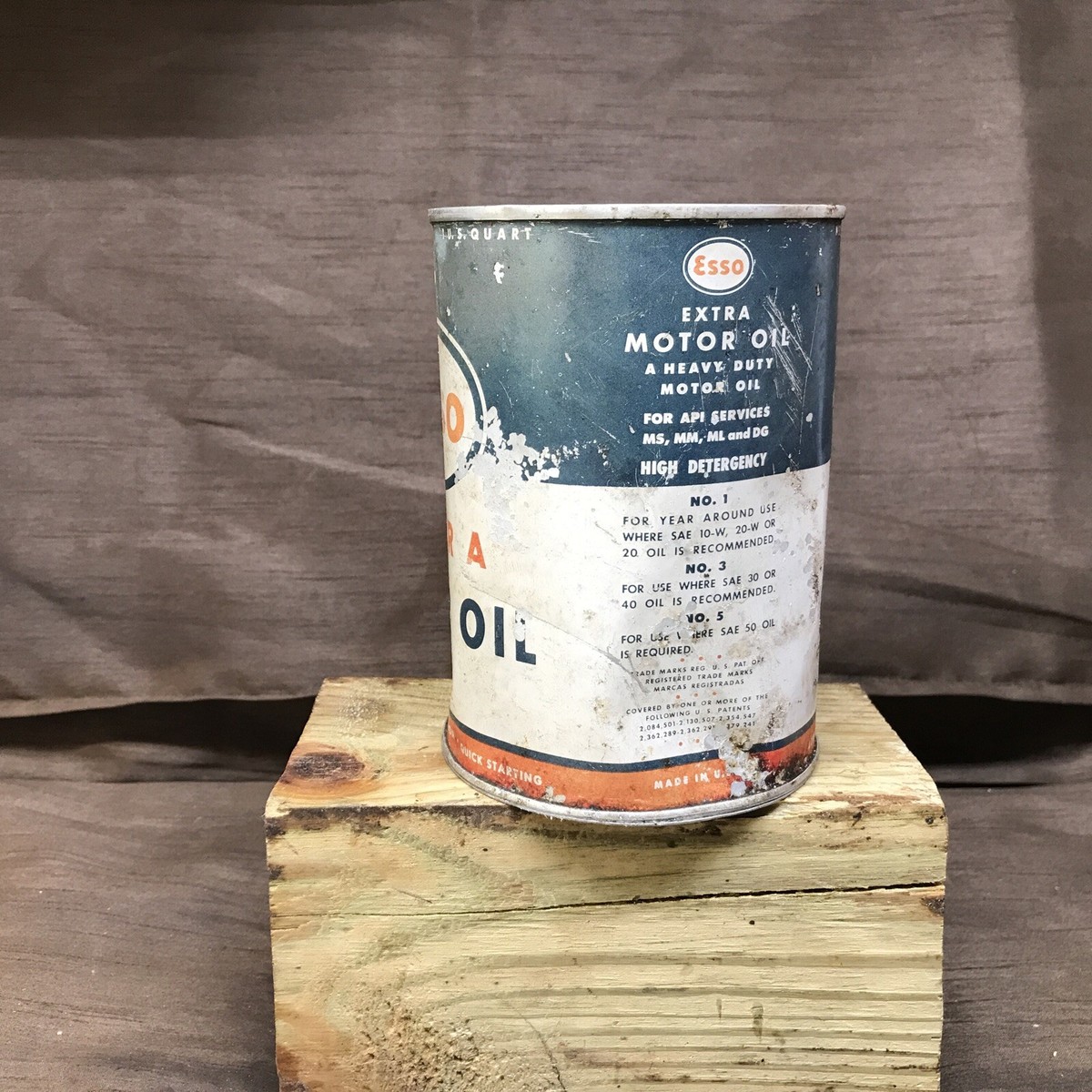 Vintage Old Esso Extra Motor Oil Can 1 Quart Oil Can Empty | eBay