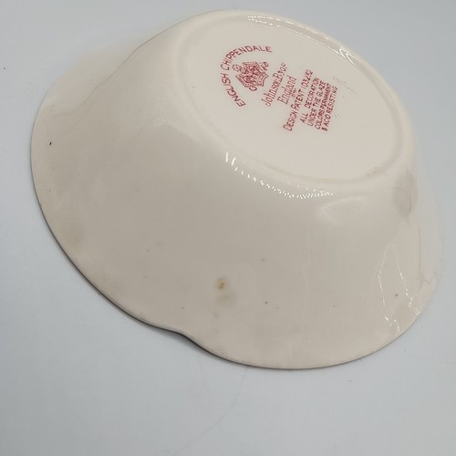 Johnson Brothers Bros Pink Red English Chippendale Set 2 Fruit Dessert Bowls 5¼" - Picture 11 of 16