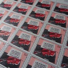 FRANCE timbre TABLEAU N°1459 en FEUILLE de 25 DUFY 1965 NEUF ** LUXE MNH