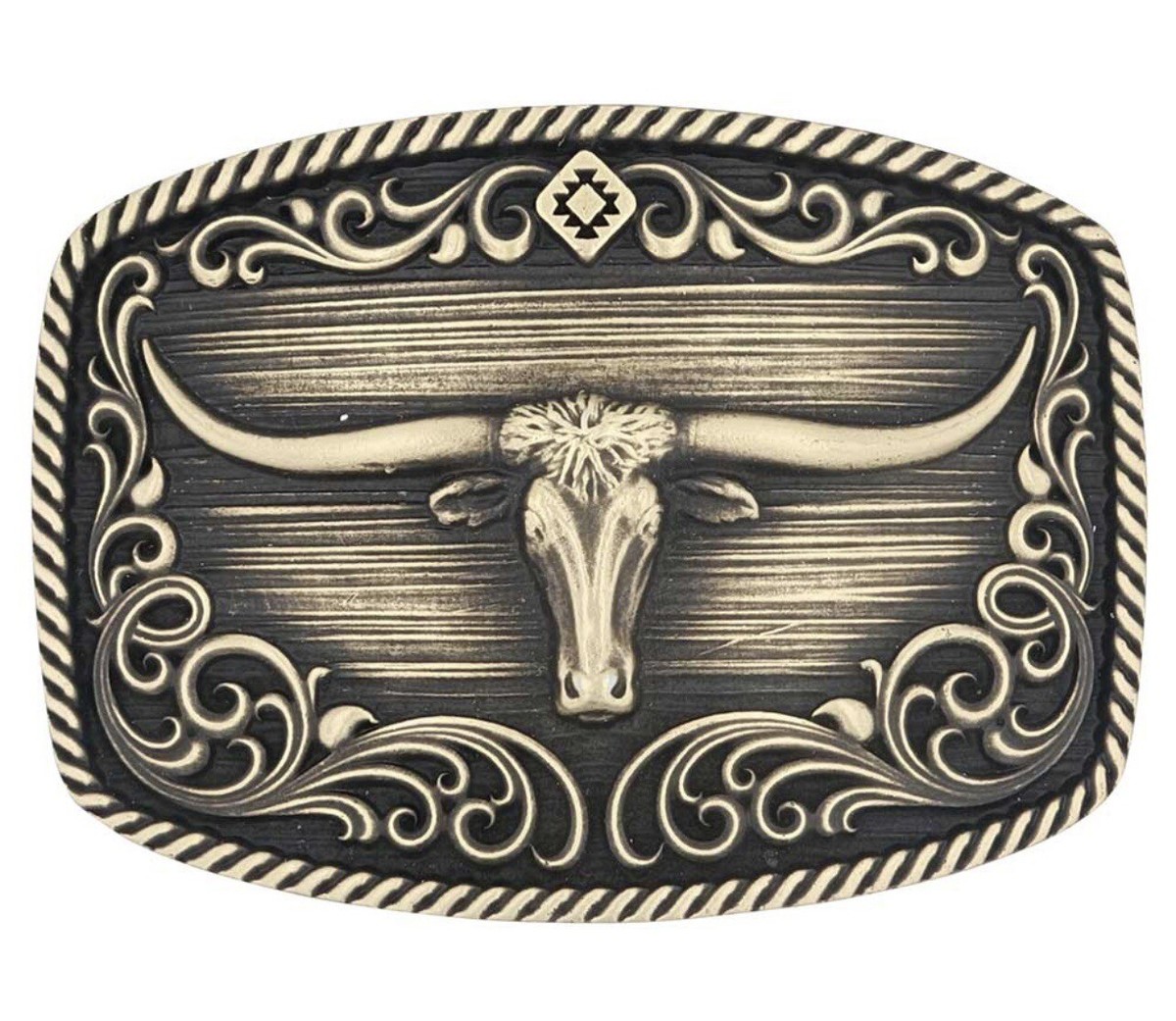 Montana Silversmiths Belt Buckle Longhorn Legend Heritage Gold