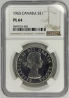 1963 Canada Silver One Dollar PL 64 Beautiful Coin