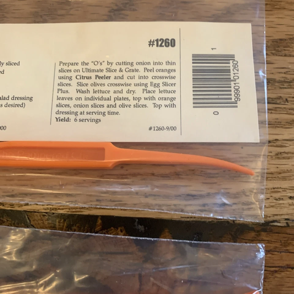 Pelador de cítricos Pampered Chef 1260 herramienta de frutas sellada gadget NUEVO lote de 2 medias Foto 3 de 4