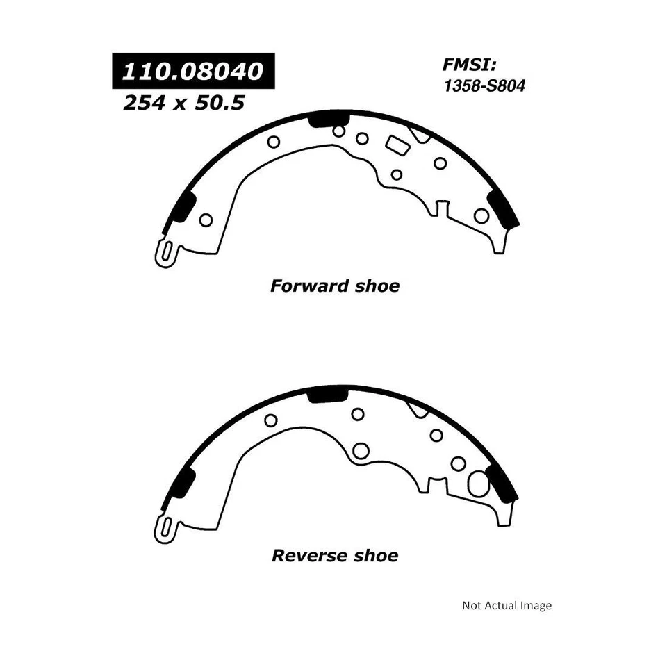 Centric Parts 后鼓制动鞋适用于丰田 Hiace 2006 - 2012 2013 2014 2015 — 第 3/3 张图片