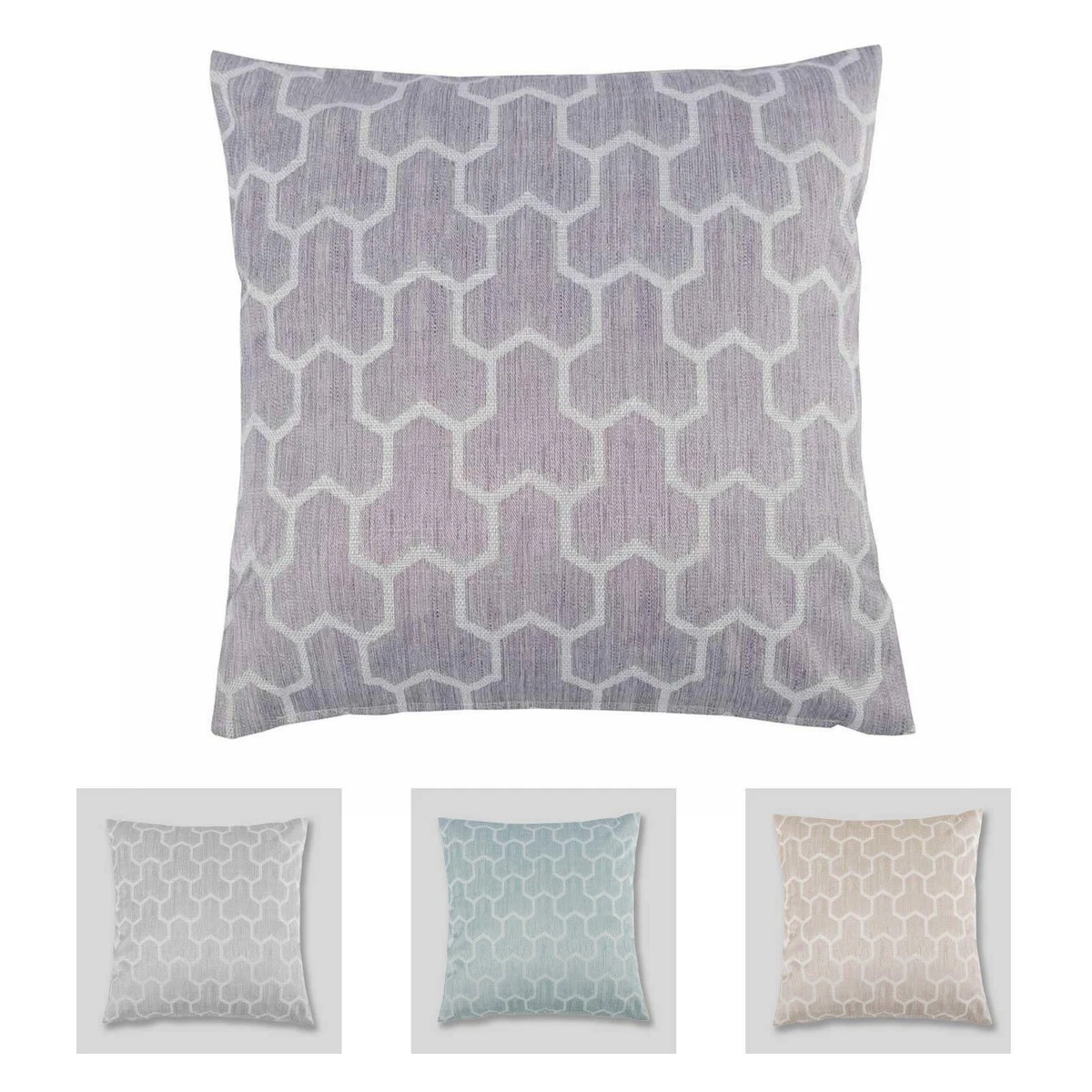 Lilac and top grey cushions