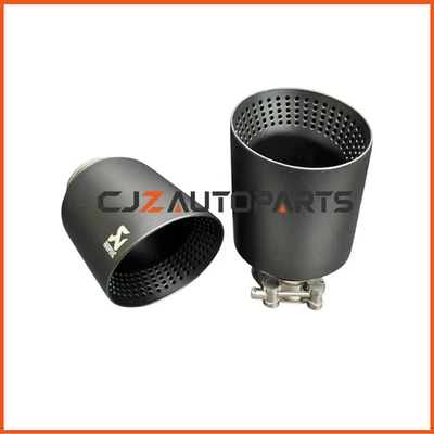 1pcs Universal Akrapovic Exhaust Tip 304 Matte Black Stainless Steel Muffler 4" - Bild 1 von 4