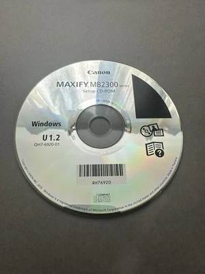 Canon MAXIFY MB2300 Series Windows Drivers CD QH7-6920-01 & Setup Guide - Image 1 of 2