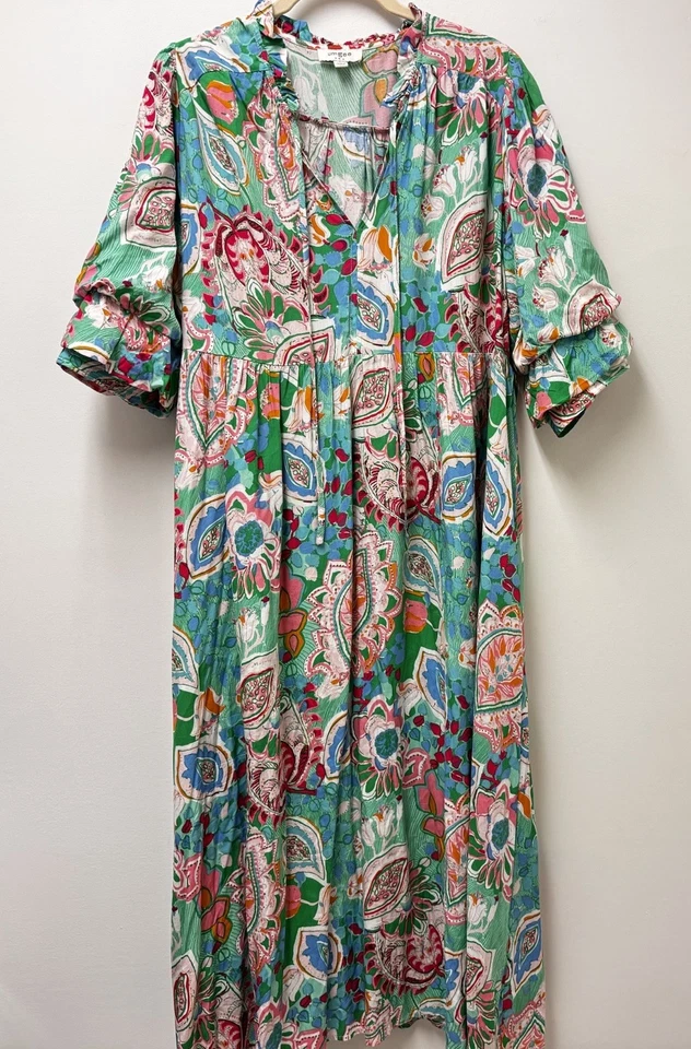 Vestido midi Umgee Empire cintura para mujer talla grande Foto 2 de 4