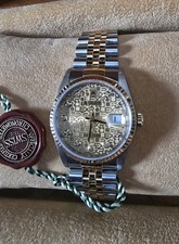 Rolex Datejust 36mm 1995 16233 Champagne rolex Patterned Dial, With Box.