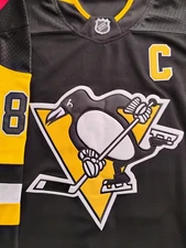 NWT Sidney Crosby #87 Pittsburgh Penguins Adidas Embroidered Jersey Black