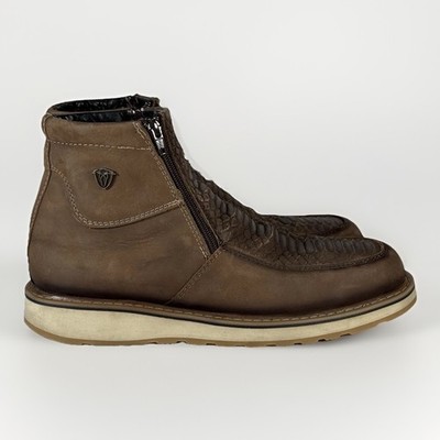 RODEO CARTIE MEN'S MARCOA CONTEMPORARY LEATHER PYTHON WESTERN BOOT Size 12 M201
