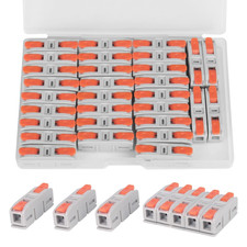 30PCS Lever Wire Connectors, Mini Quick Connector Push-In, 1 in 1 Out Electrica