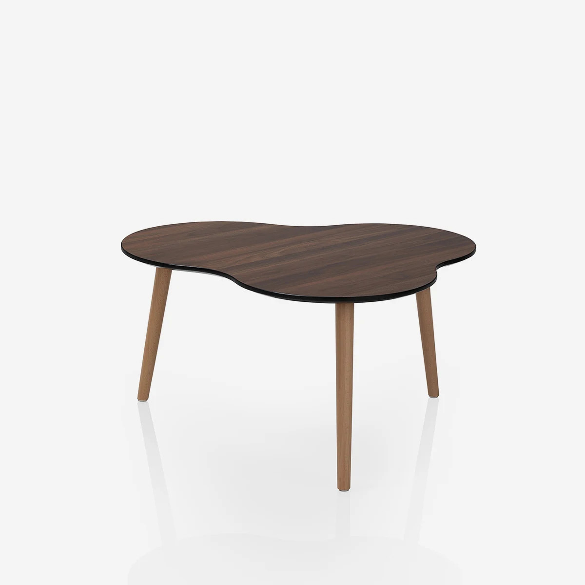 Table d'appoint salon bois et métal Orlando, petit meuble de rangement
