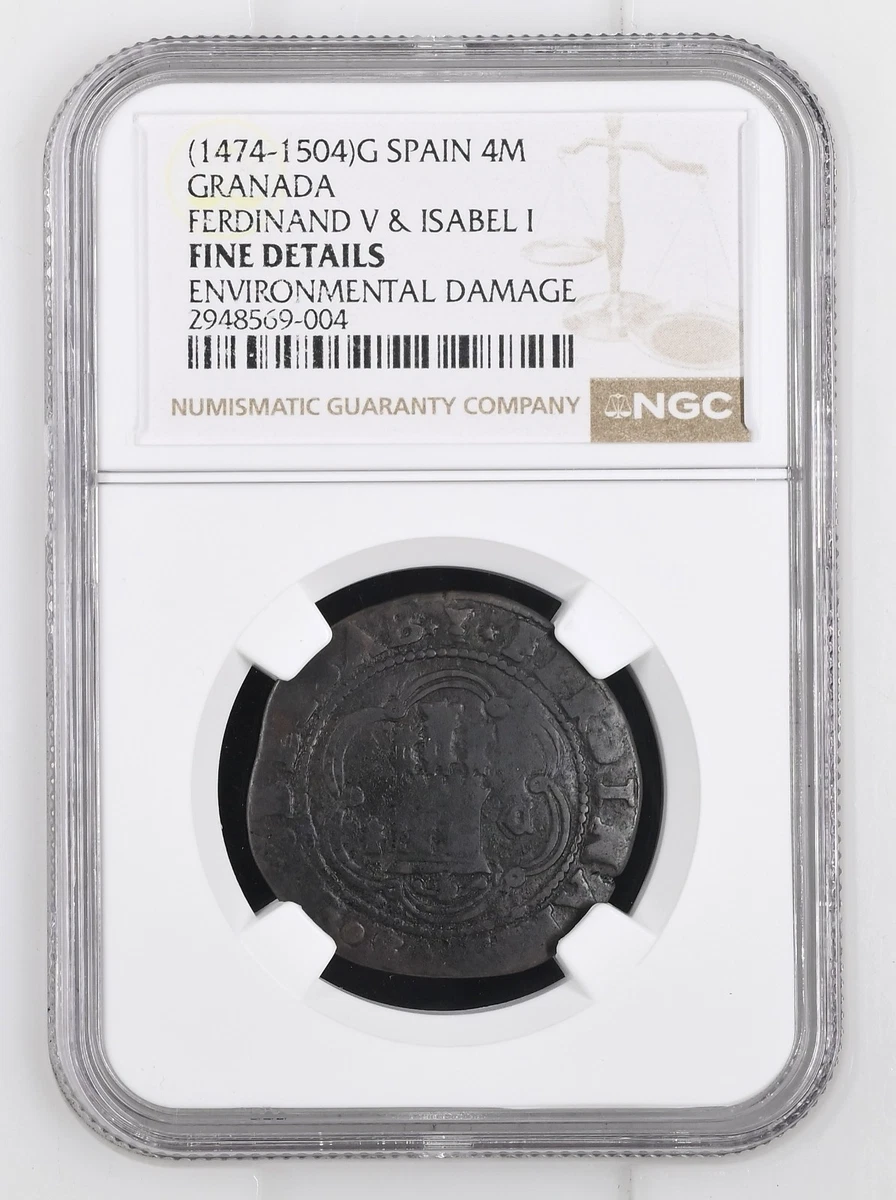 1504-1555 スペイン バルセロナ ダイナーPCGS XF スペインの