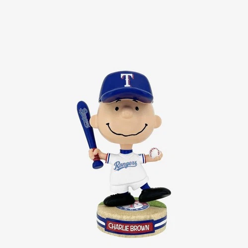 Charlie Brown Texas Rangers Peanuts Mini Bighead Bobblehead MLB Baseball
