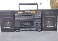 Vintage SHARP GX-CD55BK X-Bass  Portable AM/FM Stereo/Cassette CD Boombox
