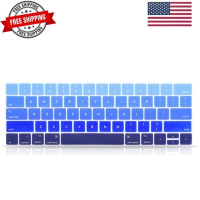 Blue Gradient Keyboard Cover Ultra Thin Keyboard Protector Skin for MacBook P...