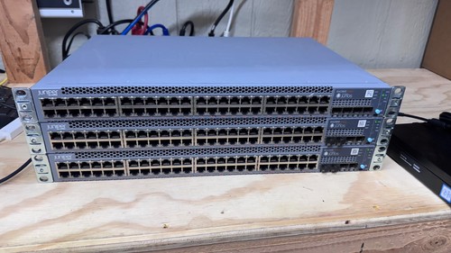 3x Juniper EX2300-48P Switches Managed Poe+ Junos 48 Port