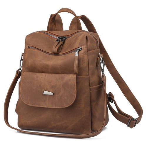 Rucksack Geldbörse für Damen, Damen Rucksack Geldbeutel klein Leder wasserdicht Anti-...