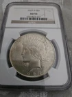 1927 D Peace Dollar NGC AU53 Good Sharp Date, Clear Detail, Nice Surfaces