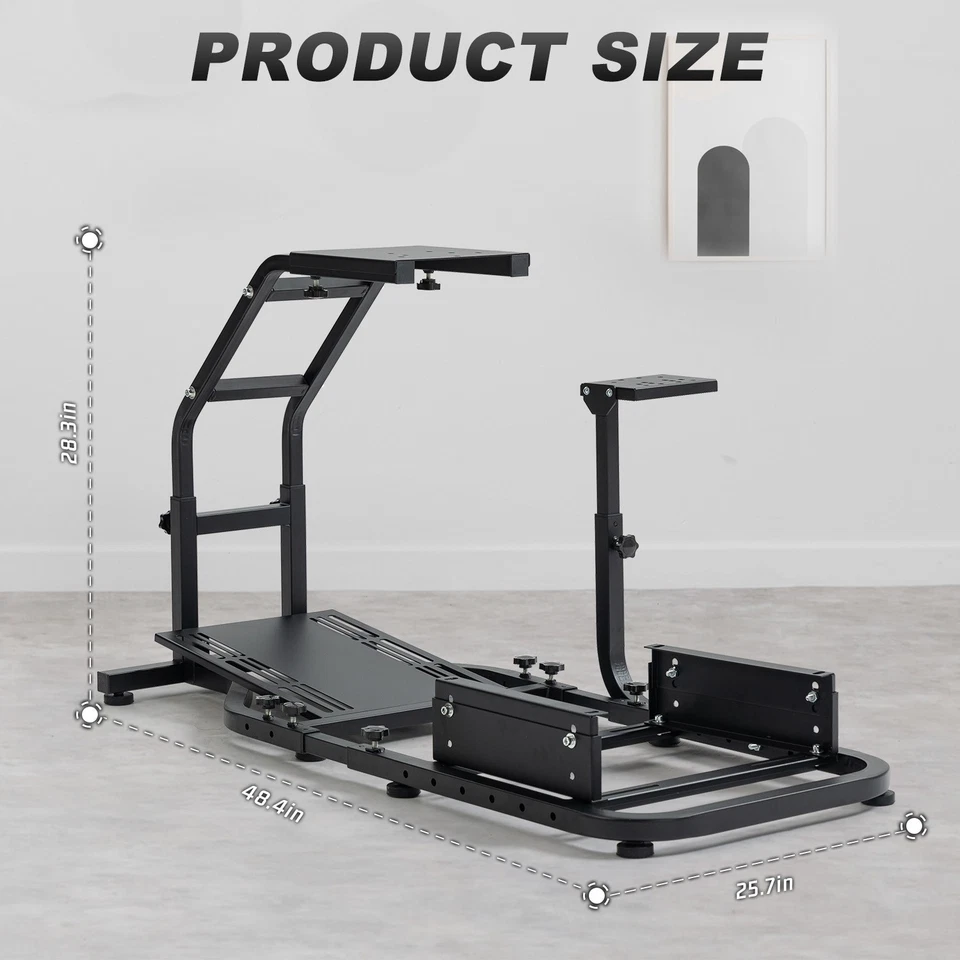 Hottoby Racing Simulator Cockpit Adjustable Fit Logitech G923 G920 Thrustmaster - Image 2 of 4