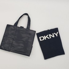 Borsa tote DKNY in pelle nera con patchwork