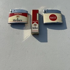 Vintage Marlboro And Coca-Cola Lighters See Description On How Each One Works