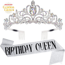 Birthday Queen Tiaras Crown for Women, Girls Princess Crowns for Women, Queen Ti