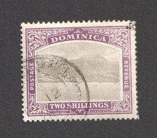 Dominica KGV 2s Roseau From The Sea Crown CC SG 34 1903 Used Stamp King George V