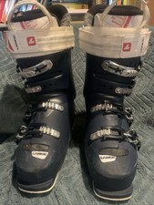 Lange LX 80 Women's Ski Boot 25.5 Black/Blue Cider Red 2022 Used Good Condition
