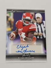 Elijah McGuire New York Jets 2017 Leaf Draft Certified Autograph Rookie Card. rookie card picture