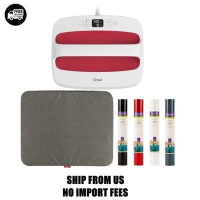 Cricut EasyPress 2, Raspberry - 12'' x 10'' + Starter Kit