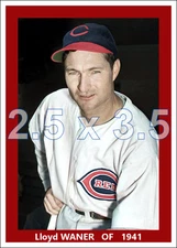 Lloyd Waner - 1941 Cincinnati Reds - choose a style - colorized print