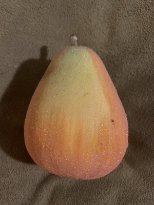 Artificial Orange And Yellow Sugared Pear  