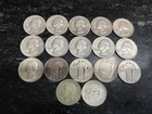 17 Silver Quarters collection Washington MIXED  Silver Coins 25c cents
