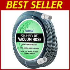 Kinkproof Design 36-Ft Pool Vacuum Hose with Swivel Cuff
