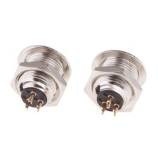 2x Mini 3 Pin XLR Male Connector pro Microphones